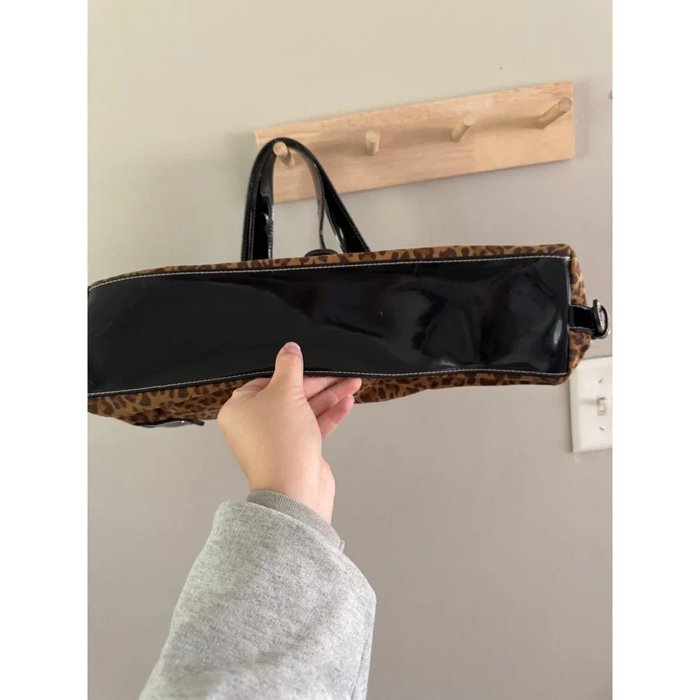 Y2K leopard print shoulder bag